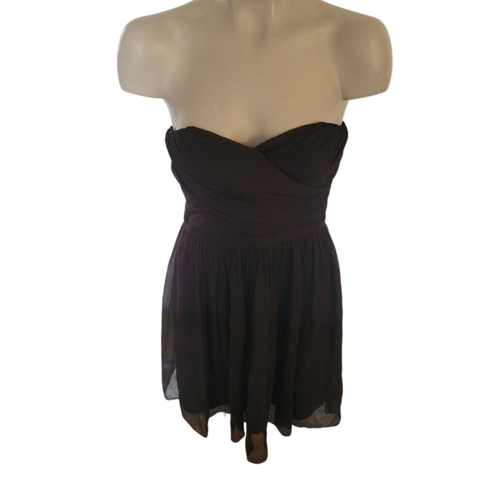 J CREW Strapless Dress Brown Mini Dress Party Cocktail Dress Casual Dress 2 prom